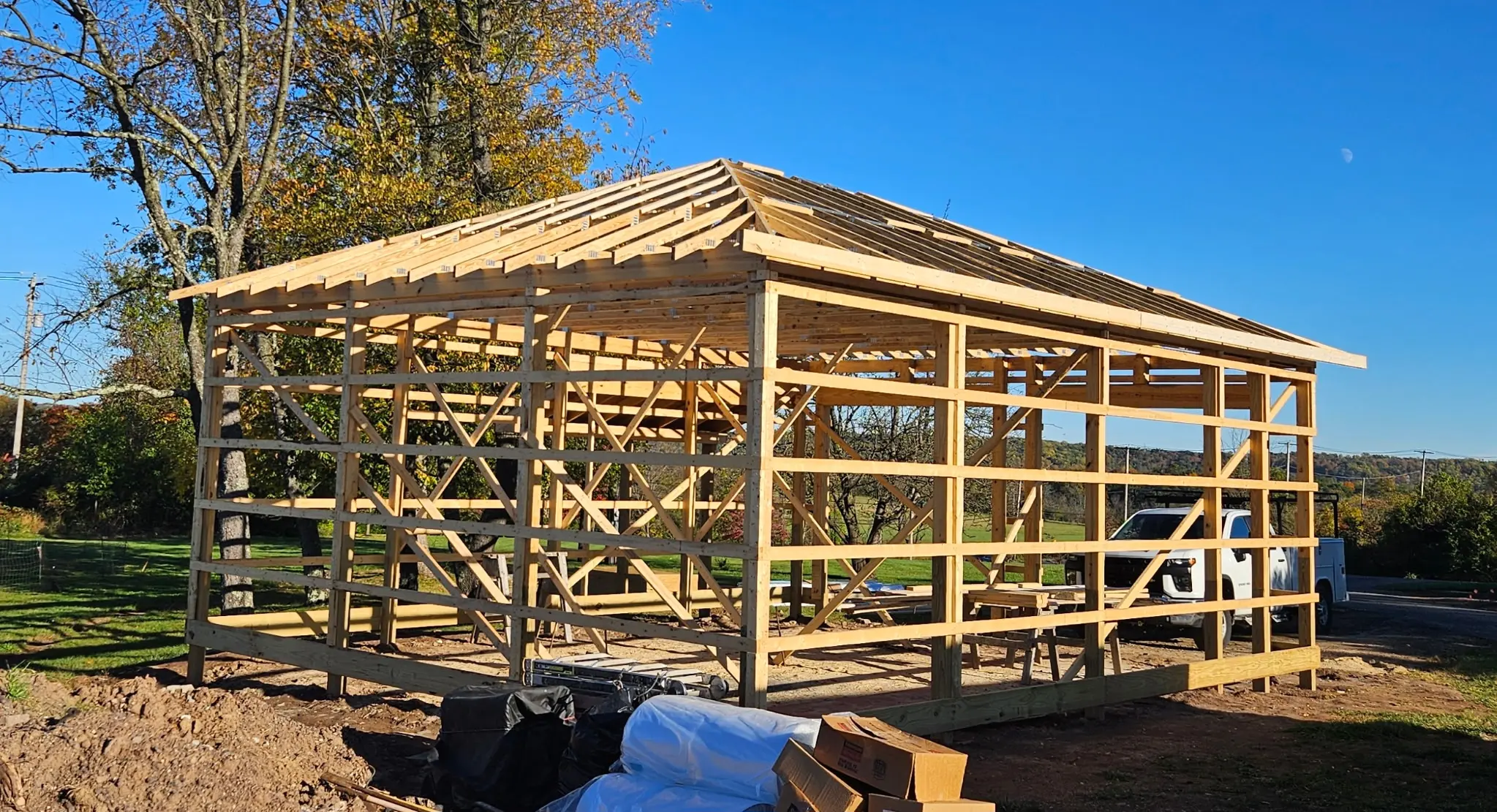 Coopersburg garage construction by Core Structures Inc.